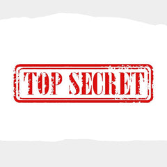 Red 'Top Secret' stamp on a white background